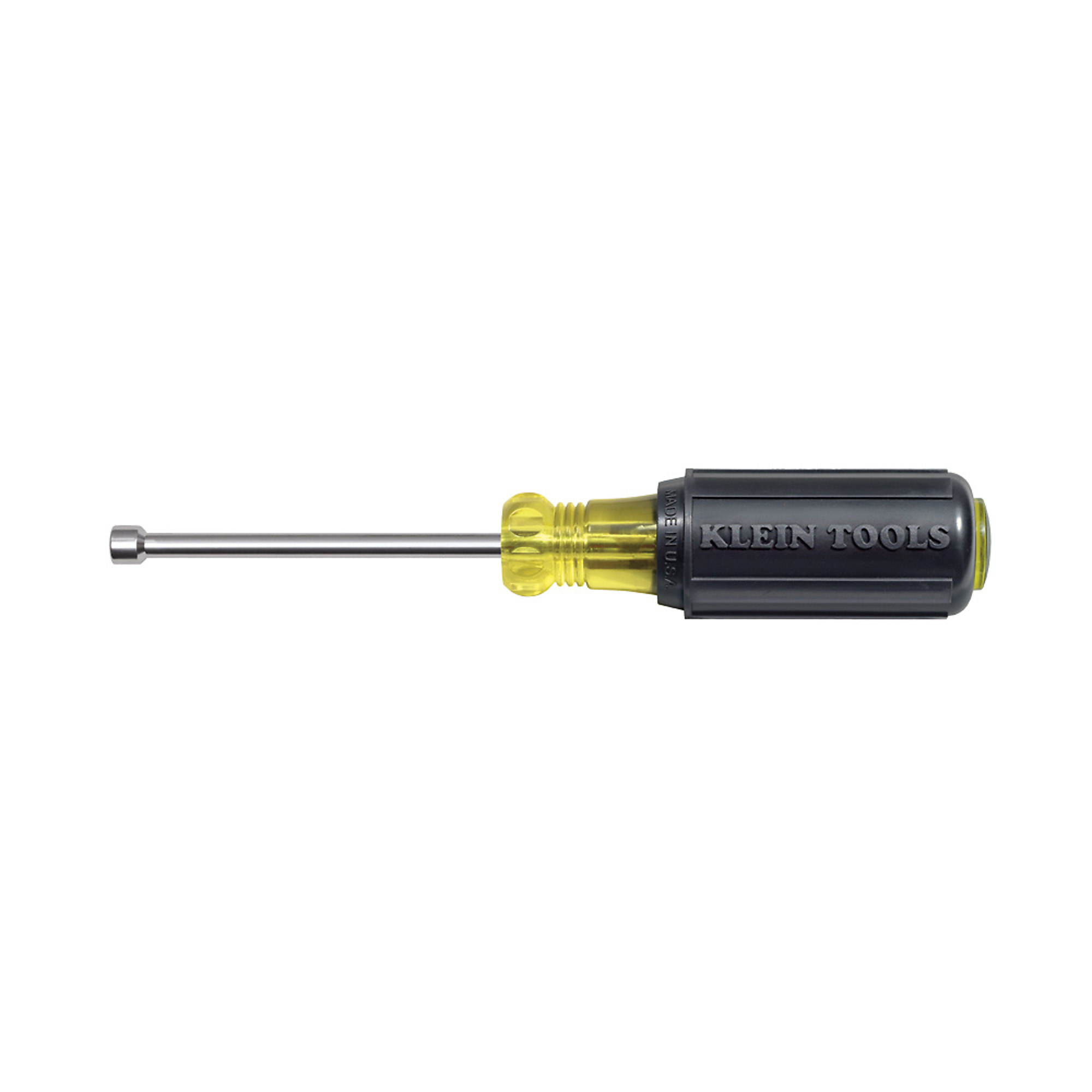 Klein Tools Magnetic Tip Nut Driver — 3/16in. Tip, 3in. Shaft, Cushion Grip, Model# 630-3/16M